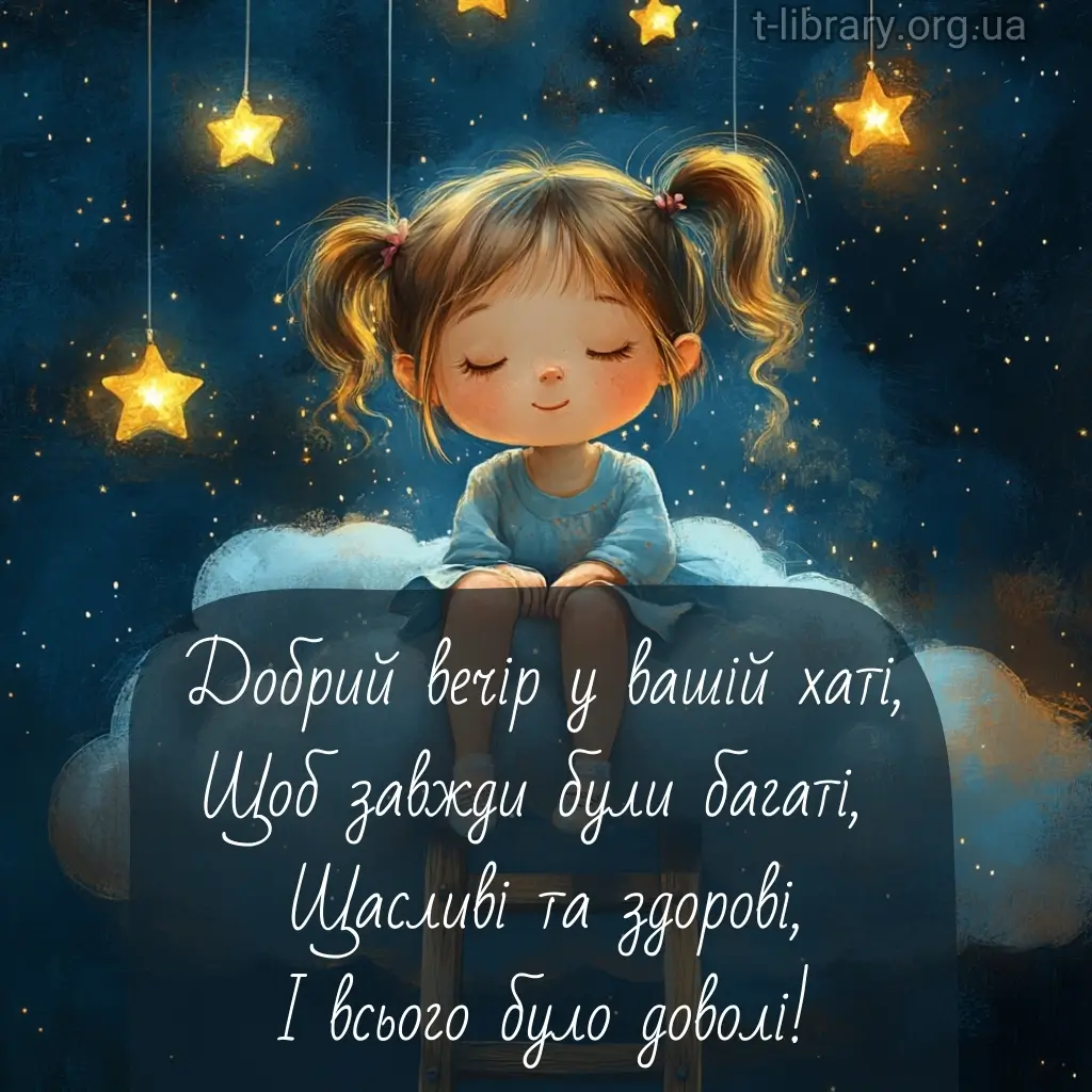 Нова листівка вітання з добрим вечором 11