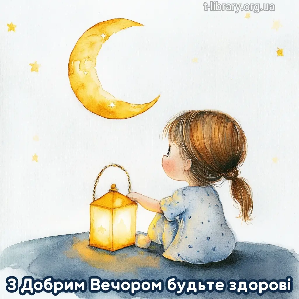 Нова листівка вітання з добрим вечором 4