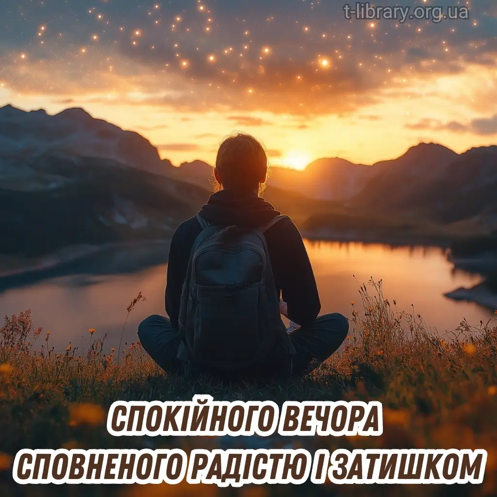 Нова листівка вітання з добрим вечором 9