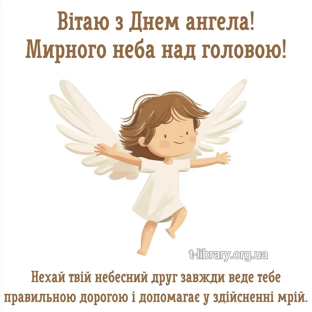 Нова листівка вітання з днем ангела 1