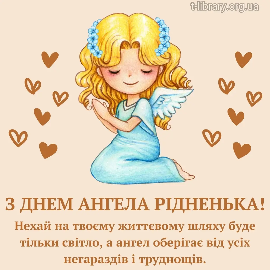 Нова листівка вітання з днем ангела 16