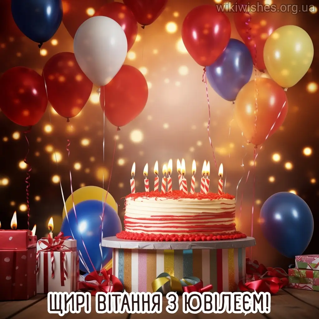 Нова листівка привітання з ювілеєм 1